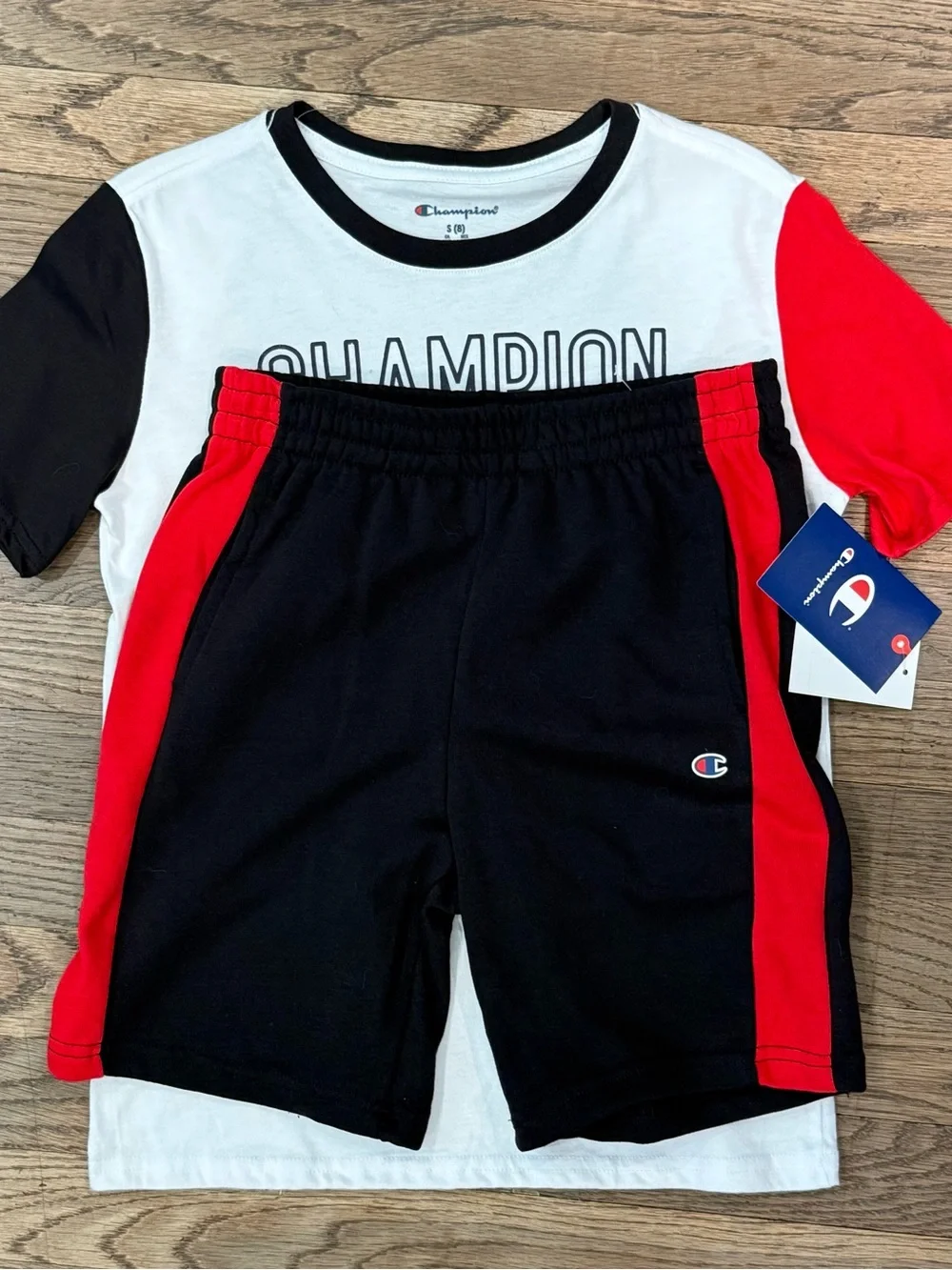 Champion Boys Size Small (8) Outfit Set (NWT) & Hoodie (NWOT) Bundle